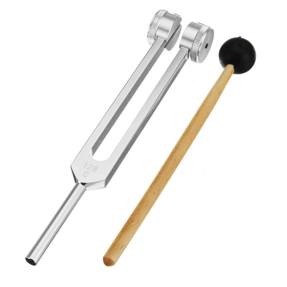 Aluminum Medical Tuning Fork 128 Hz / 256 Hz / 512 Hz Chakra Hammer Ball Diagnostic Tool for Sound Healing Therapy Health Care