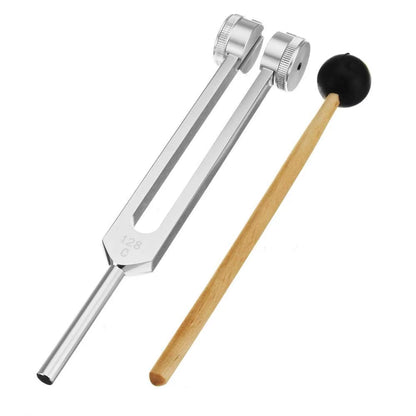 Aluminum Medical Tuning Fork 128 Hz / 256 Hz / 512 Hz Chakra Hammer Ball Diagnostic Tool for Sound Healing Therapy Health Care