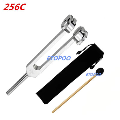 Aluminum Medical Tuning Fork 128 Hz / 256 Hz / 512 Hz Chakra Hammer Ball Diagnostic Tool for Sound Healing Therapy Health Care