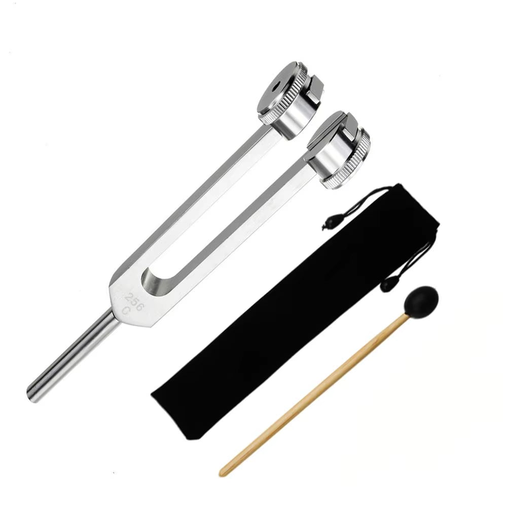 Aluminum Medical Tuning Fork 128 Hz / 256 Hz / 512 Hz Chakra Hammer Ball Diagnostic Tool for Sound Healing Therapy Health Care