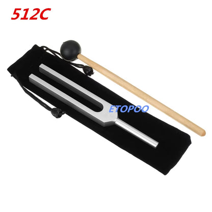 Aluminum Medical Tuning Fork 128 Hz / 256 Hz / 512 Hz Chakra Hammer Ball Diagnostic Tool for Sound Healing Therapy Health Care