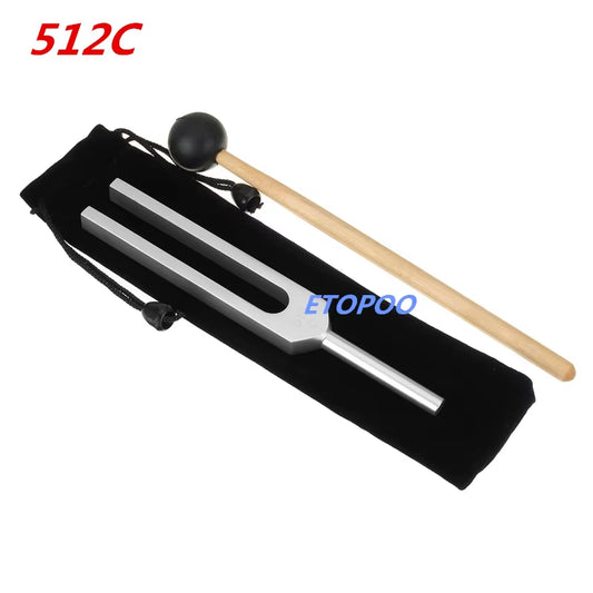 Aluminum Medical Tuning Fork 128 Hz / 256 Hz / 512 Hz Chakra Hammer Ball Diagnostic Tool for Sound Healing Therapy Health Care